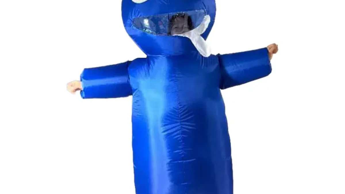 レインボーフレンズ 青ブルー着ぐるみ大人用ハロウィン仮装